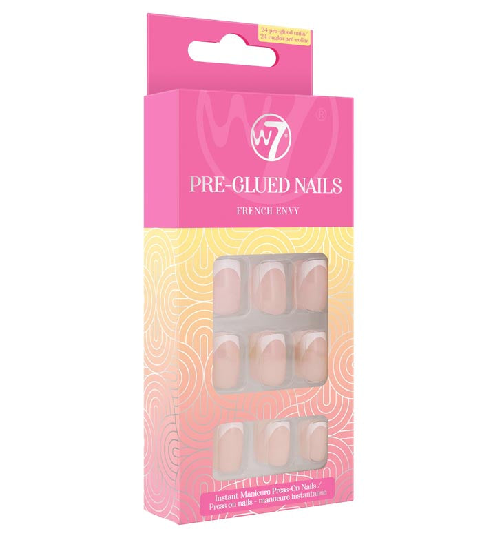W7 Pre-Glued Nails Assorted French Envy W7 Pre-Glued Nails Assorted French Envy